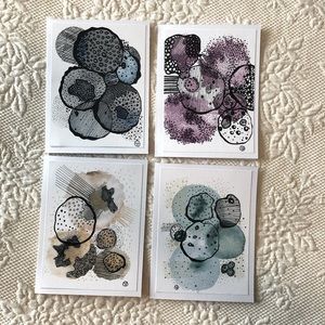 Abstract Watercolor Greeting Cards